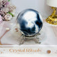 Large Orca Agate Sphere on Stand 379g