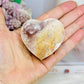 Chunky Pink Amethyst Druzy Heart 6cm