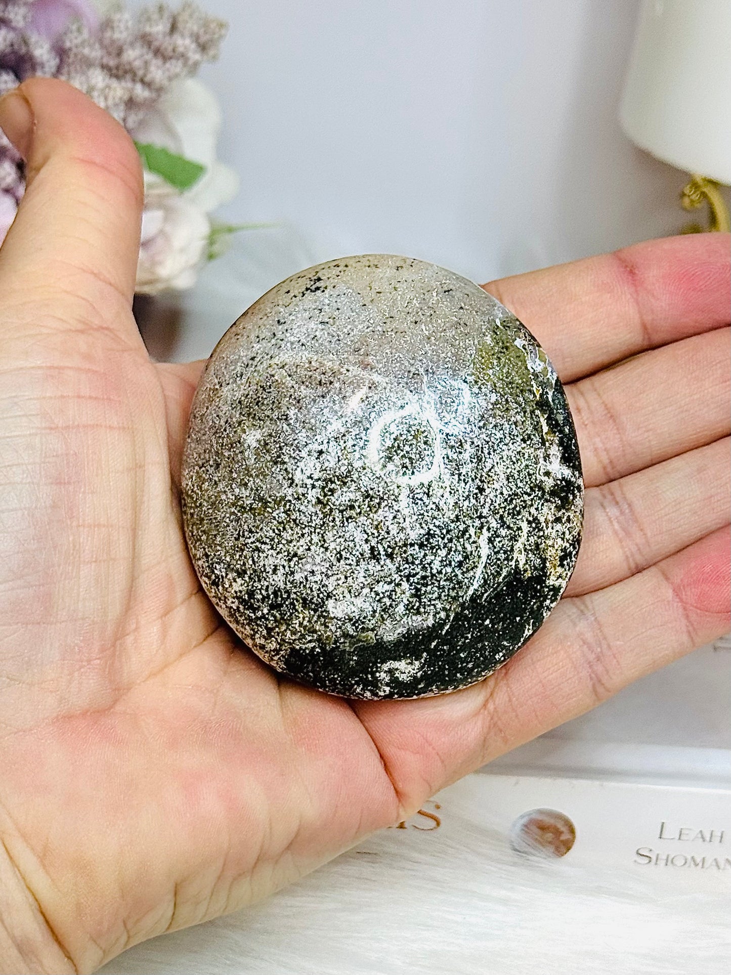 Large Ocean Jasper Palm Stone