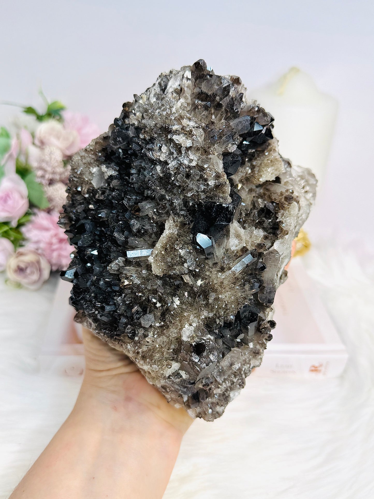 Chunky Large Smokey Quartz Cluster 1.6KG 18cm