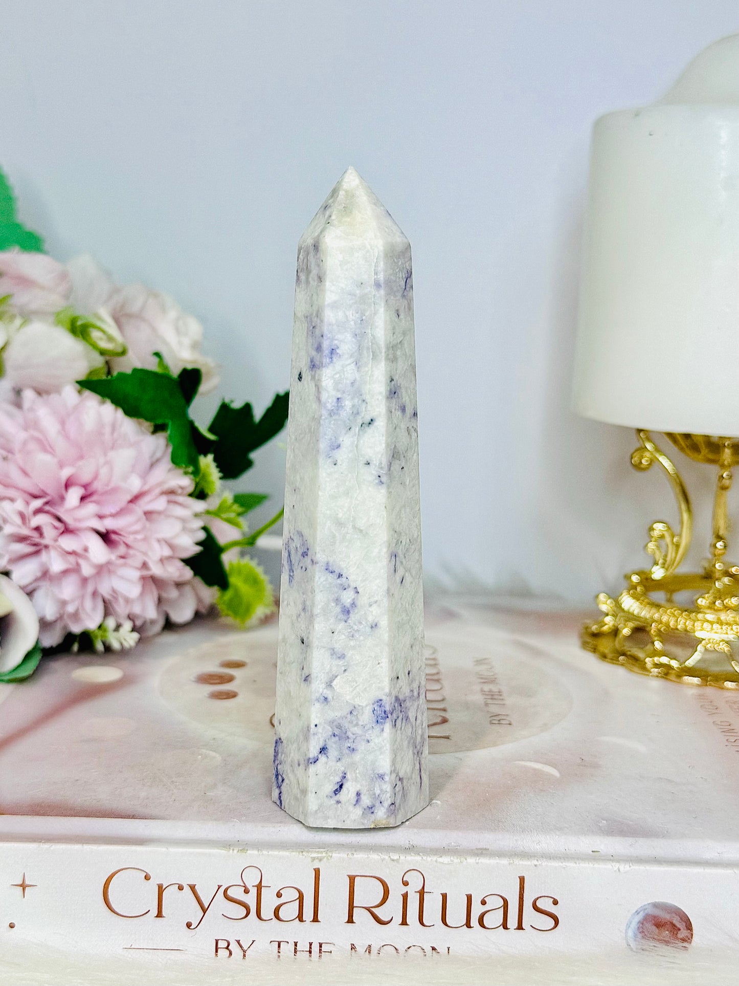 Opalised Purple Fluorite Tower 11.5cm