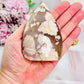 Beautifully Carved Flower Agate Flame | Freeform 10cm