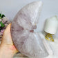 Huge Amethyst Carved Druzy Moon On Custom Stand 2.2KG 28cm (Inc stand)