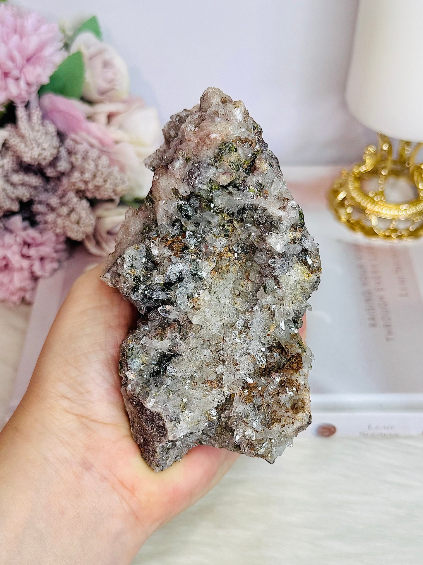 Beautiful Sparkling Large Natural Pink Amethyst Freeform 512grams From Brazil