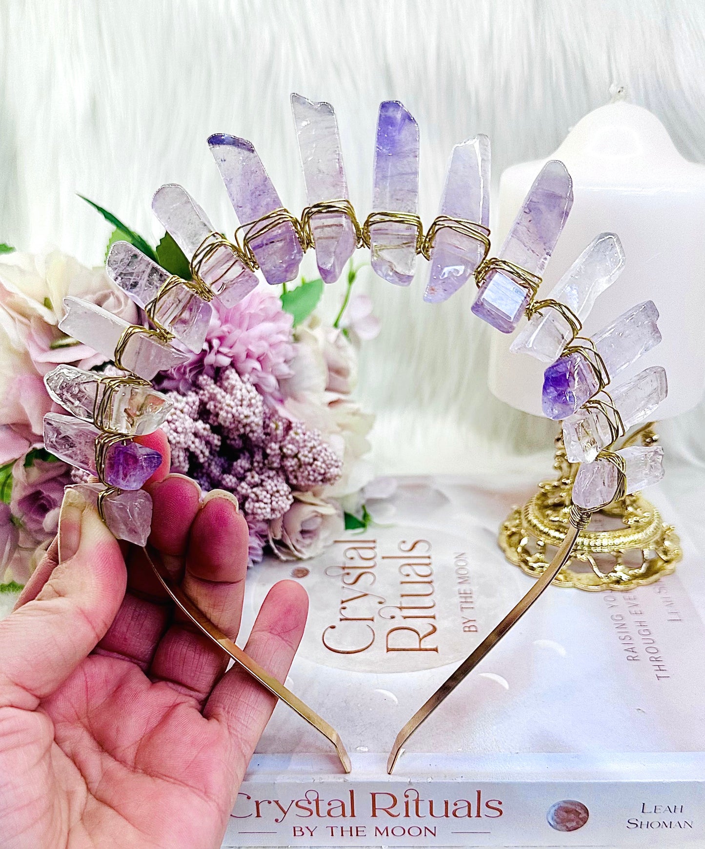 Stunning Quality Amethyst With Gold Wire Crown | Tiara