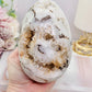 Large 15cm 1.07KG Incredible Druzy Agate Egg On Stand