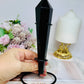 Large Black Obsidian Wand | Tower 18cm On Stand