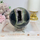 High Grade Huge Amethyst Druzy Agate Sphere on Stand 934g