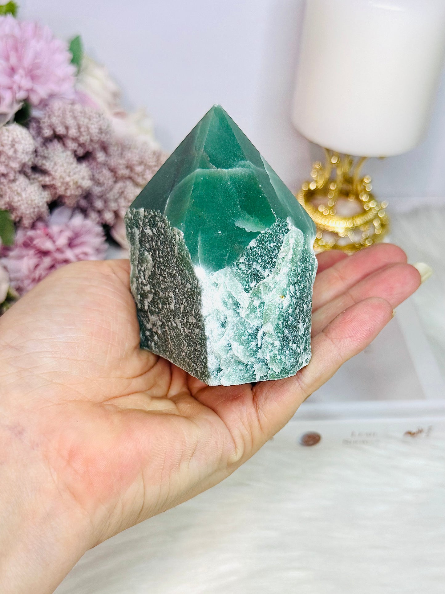 Natural Green Aventurine Polished Point 8.5cm