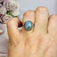 Sterling Silver 925 Larimar Ring Size 7
