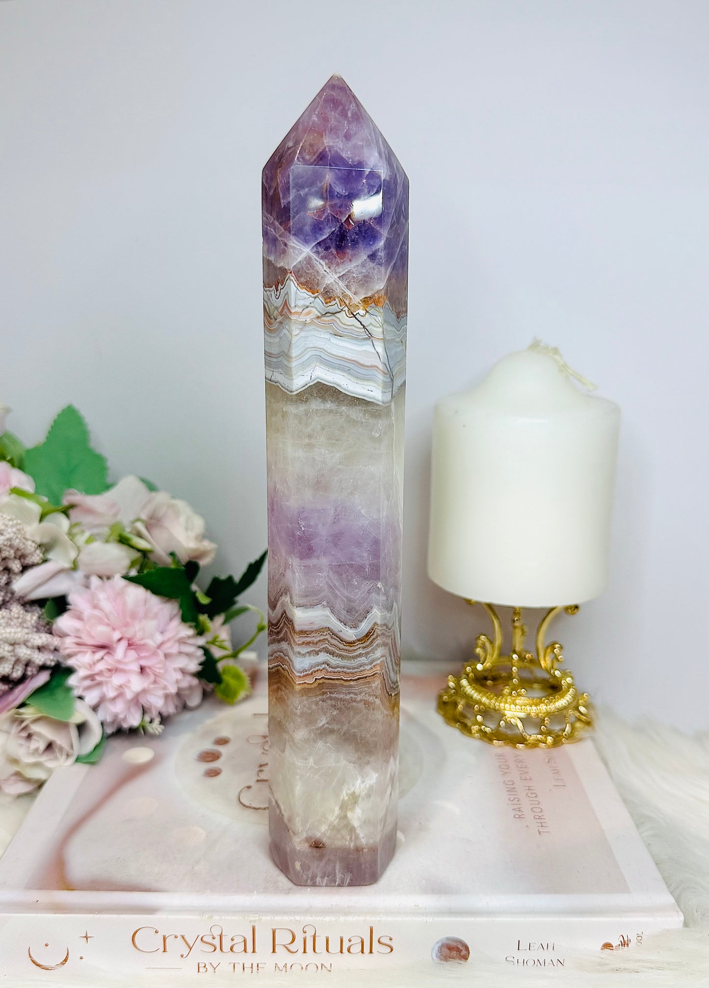 Large Amethyst X Agate Chunky Tower 23.5cm