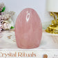 High Grade Rose Quartz Freeform 8.5cm 298g