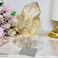 Natural Pink Lithium Cluster on Stand 13cm