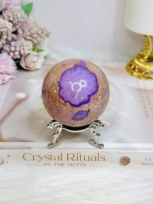 Phosphosiderite Sphere on Stand 284g