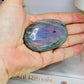 Large Labradorite Palm Stone with Pink & Purple Flash