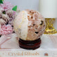 Large Pink Amethyst Druzy Sphere on Stand 816cm