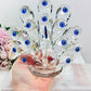 For Protection ~ Exquisite Large 15cm Glass Evil Eye Peacock Figurine combining elegance and mystique