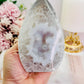 Absolutely Stunning Large 13cm Chunky Druzy Agate Carved Flame | Freeform