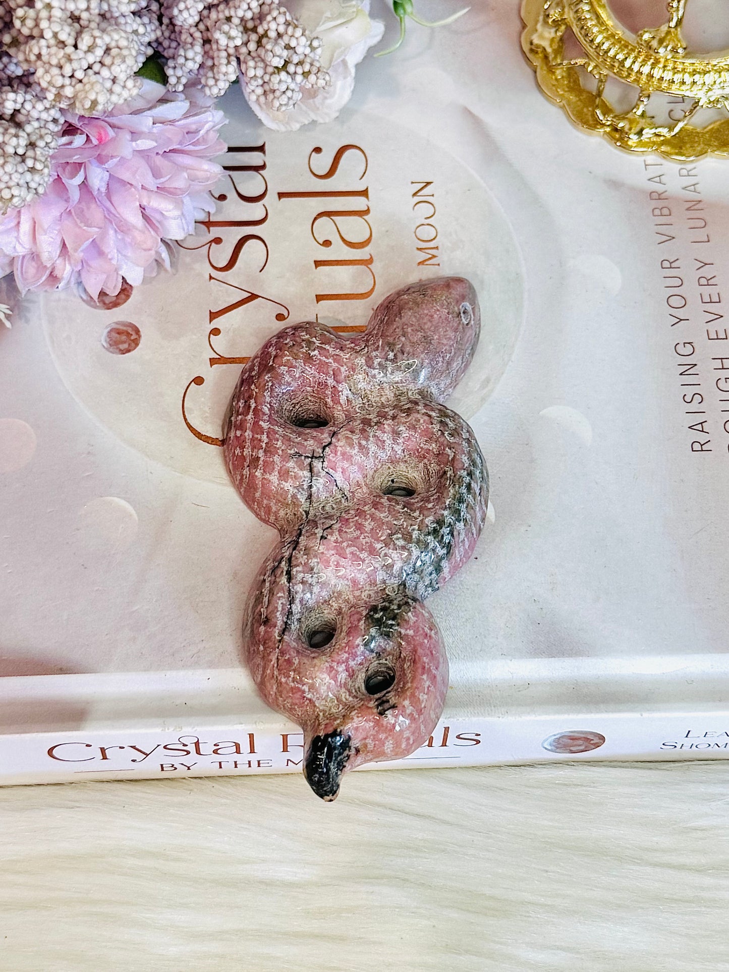 Rhodonite Carved Snake 11cm
