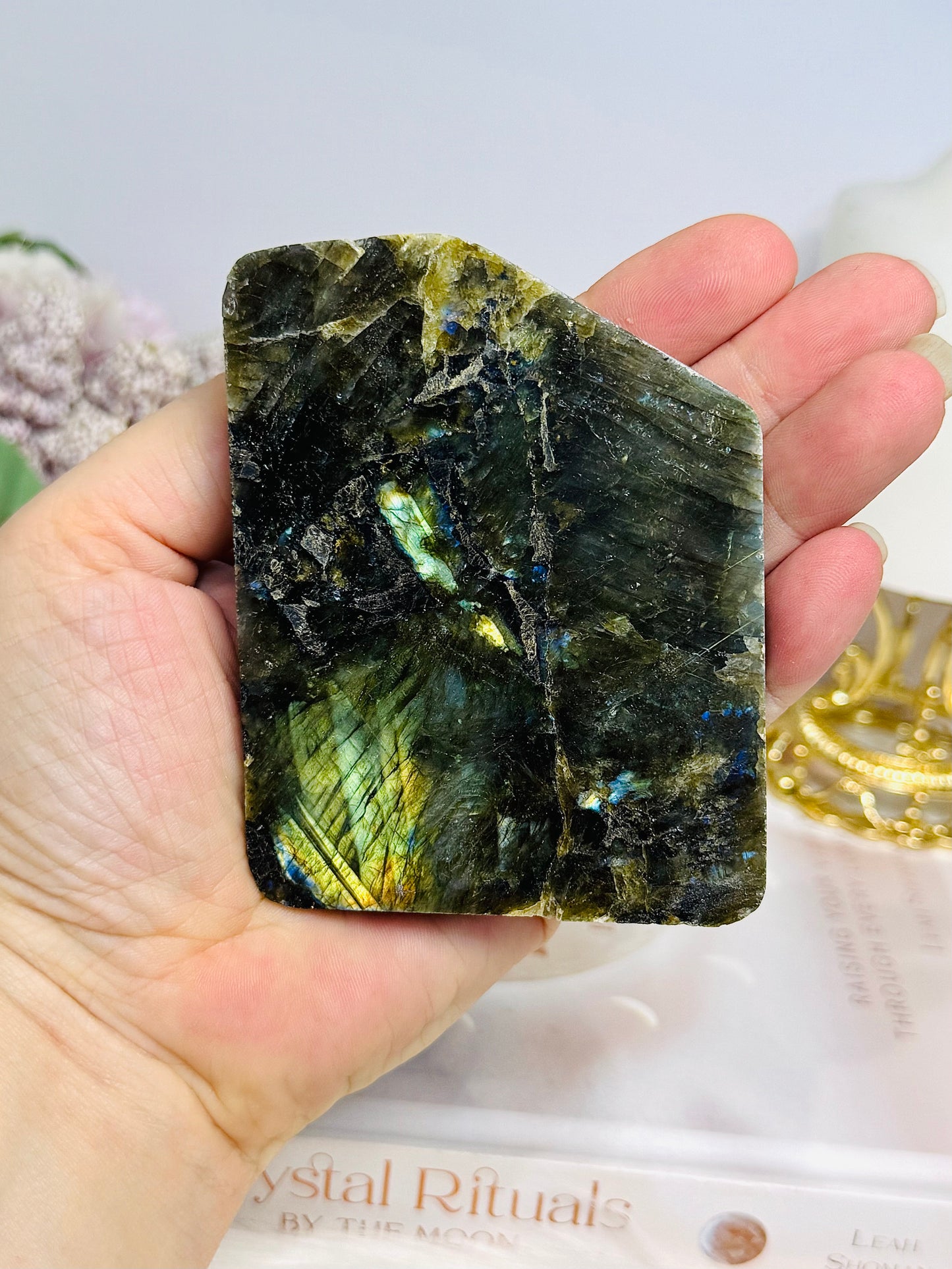 Natural Labradorite Slab 9cm