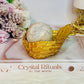 Precious Pink Amethyst Sphere in Gold Wings Holder 325grams