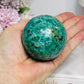Large African Turquoise Sphere on Stand 281g