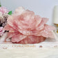 Huge Rose Quartz Carved Flower | Rose 1.4KG