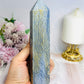 Large Blue Quartz Tower 16.5cm