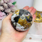 Large Mexican Crazy Lace Agate Druzy Sphere on Stand 449g
