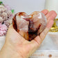 High Grade Fire Quartz Heart On Stand