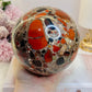 Huge Incredible Natural Puddingstone Sphere on Stand 11cm 1.93KG