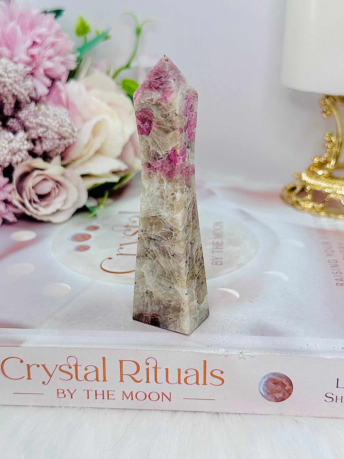 Gorgeous Unique Design Pink Tourmaline Tower 10cm