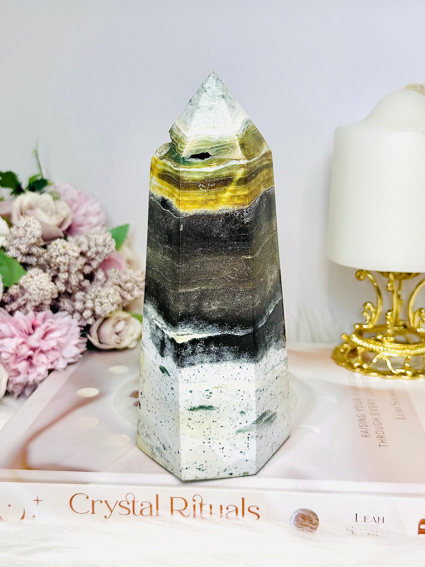 Chunky Ocean Jasper Druzy Tower 16.5cm 846g