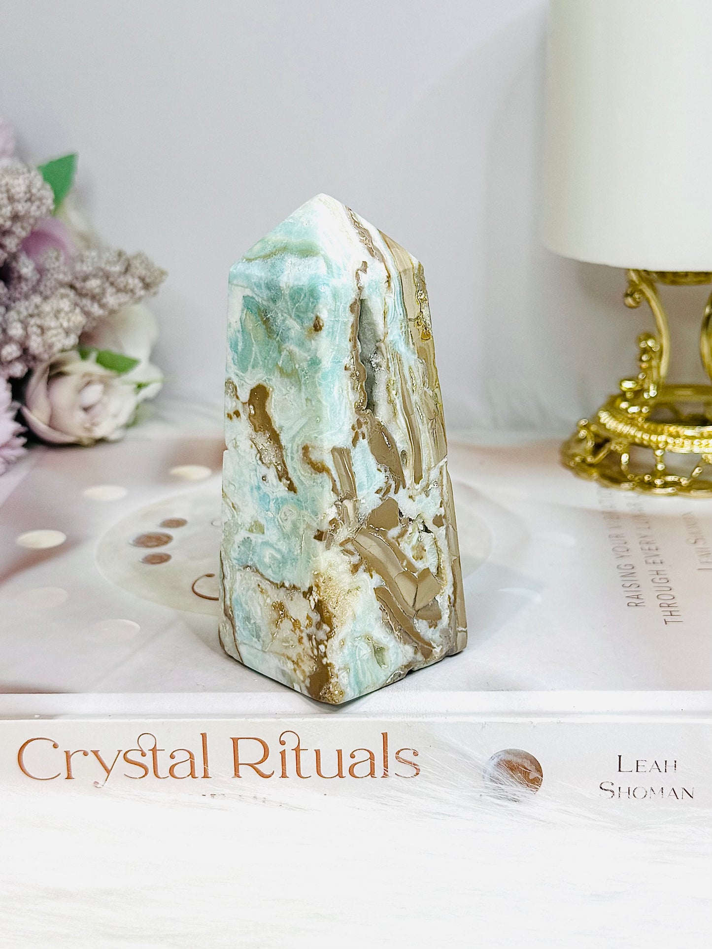 Caribbean Calcite Chunky Tower | Obelisk 9.5cm