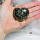 Chunky Pyrite Druzy Heart on Stand 5cm