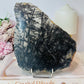 Large Black Tourmaline In Quartz Slab on Stand 19cm