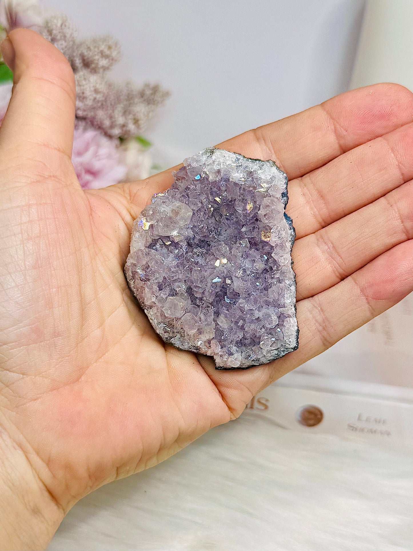 Angel Aura Amethyst Cluster From Brazil 6.5cm