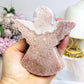 Chunky Pink Amethyst Carved Angel 10.5cm 332g