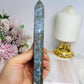 Blue Moss Agate Druzy Tower 16.5cm