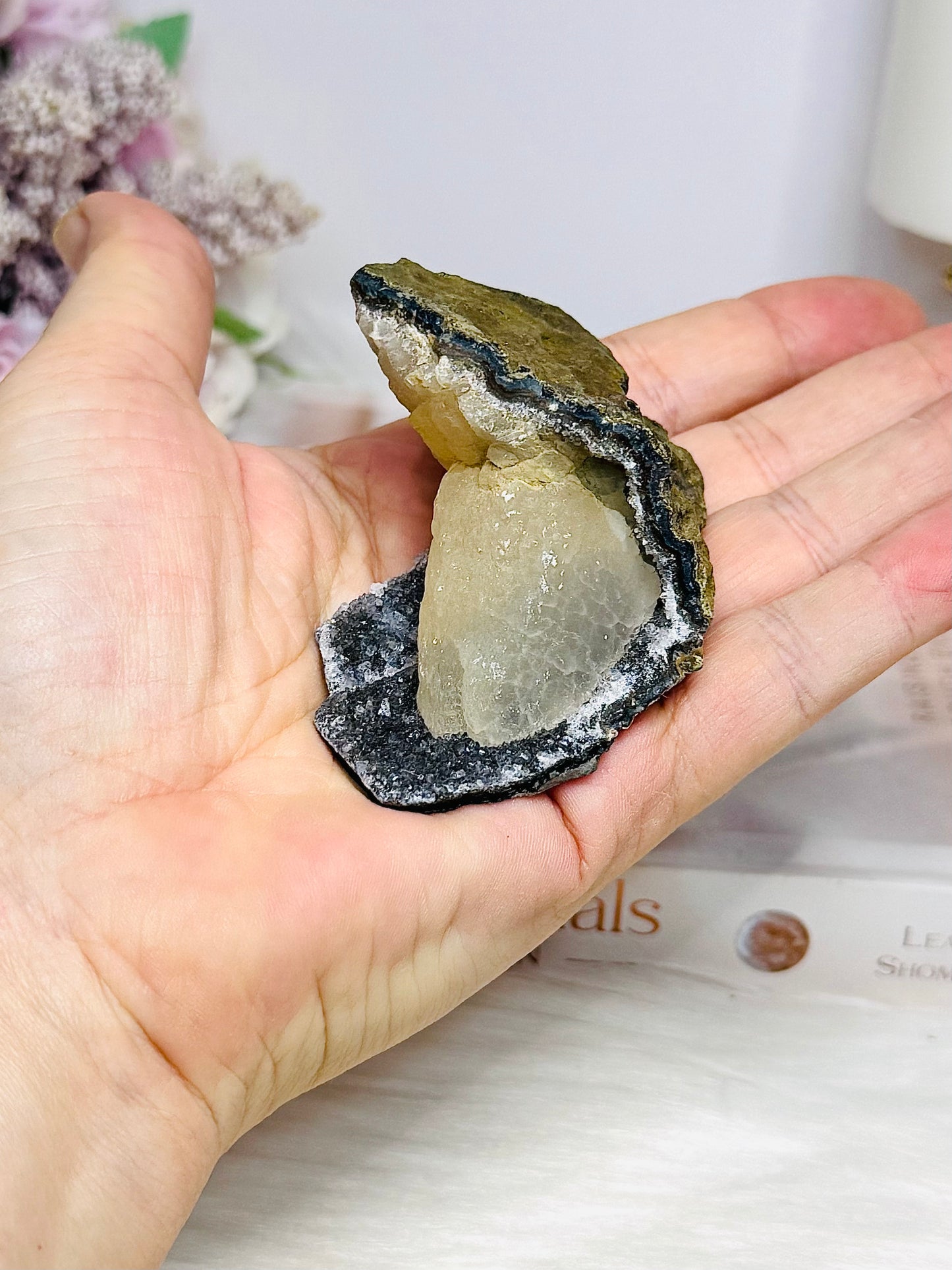 Amethyst with Calcite Specimen 101g