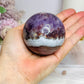 Large Crazy Lace Agate Sphere on Stand 378g
