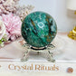 Natural Emerald with Pyrite Sphere on Stand 253g