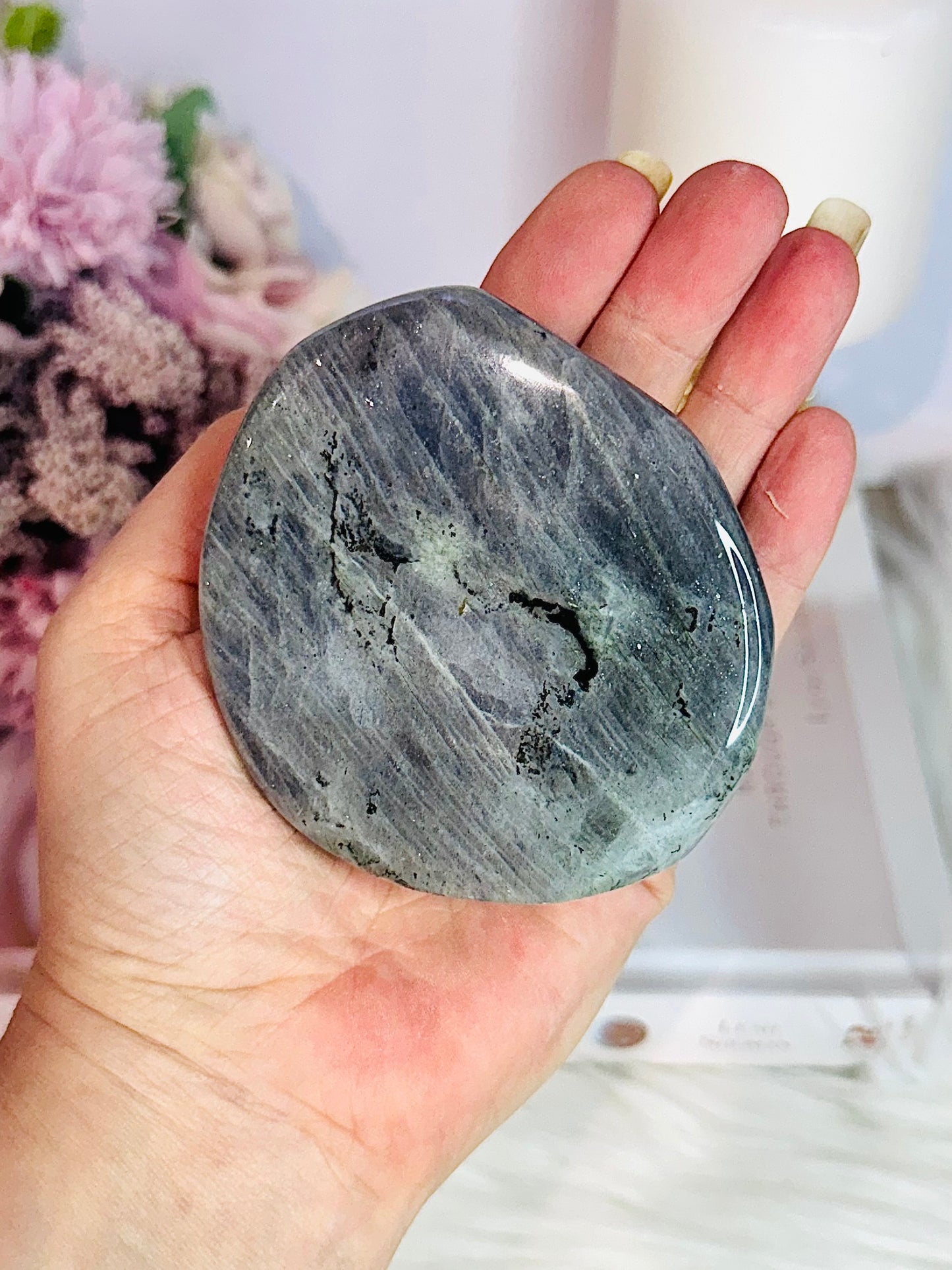 Natural Labradorite Polished Freeform 8cm with Beautiful Flash