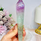 Watermelon Fluorite Wand | Tower with Rainbows  17.5cm