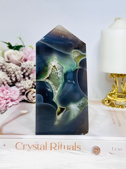 Druzy Agate Tower 13.5cm