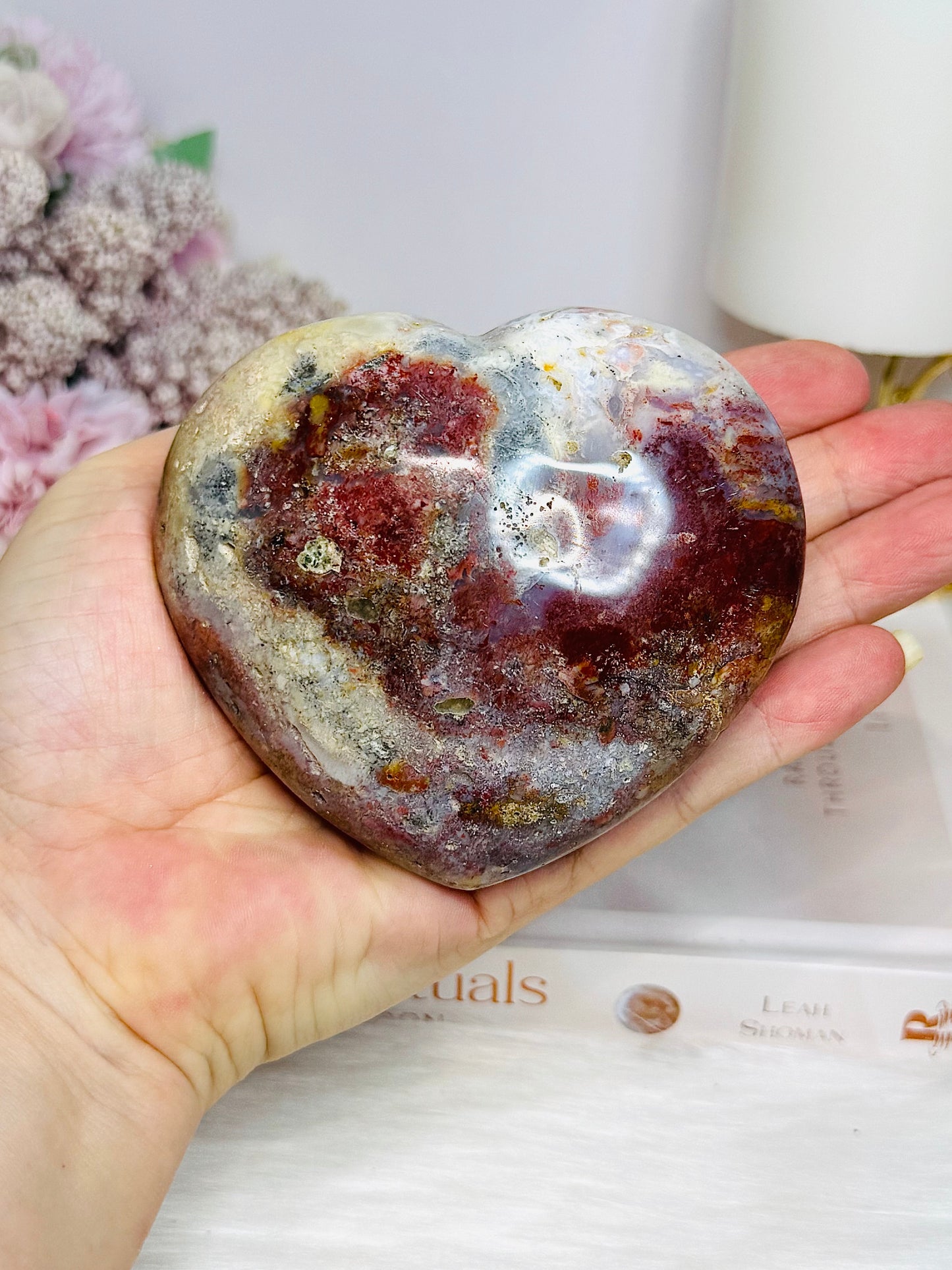 Large Chunky Ocean Jasper Heart 439g