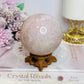 Large Pink Amethyst Druzy Sphere on Stand 610g