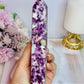 Fabulous Large 15cm Sparkling Purple Mica Tower