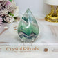Rainbow Fluorite Flame on Stand 8cm