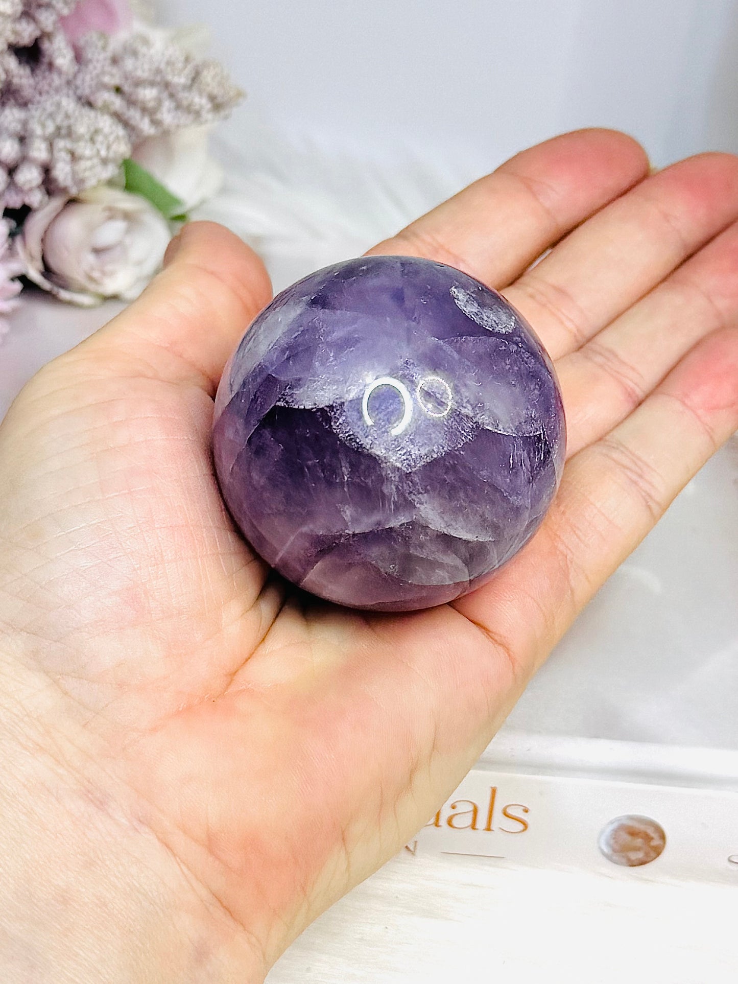 High Grade Amethyst Sphere on Stand 212g